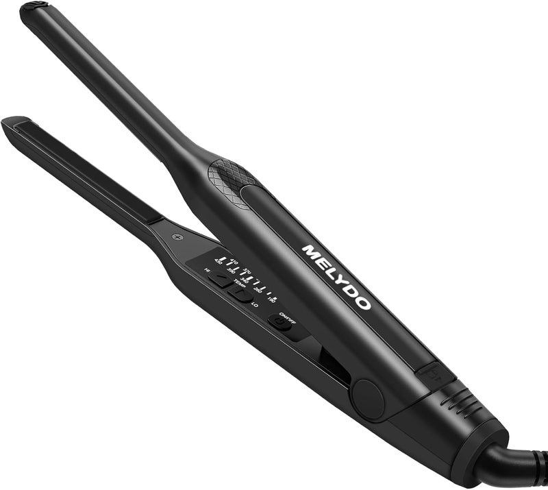 MELYDO Pencil Flat Iron, 3/10" Small Flat Irons for Short Hair, Mini Hair Straightener with Adjustable Temperature for Edges Pixie Cut and Bangs, Tiny Hair Straightener, Auto Shut Off - Image 1